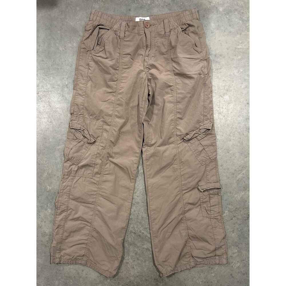 BDG Women's Large Brown 100% Cotton Y2K Cargo Baggy Straight Pants - Picture 1 of 8